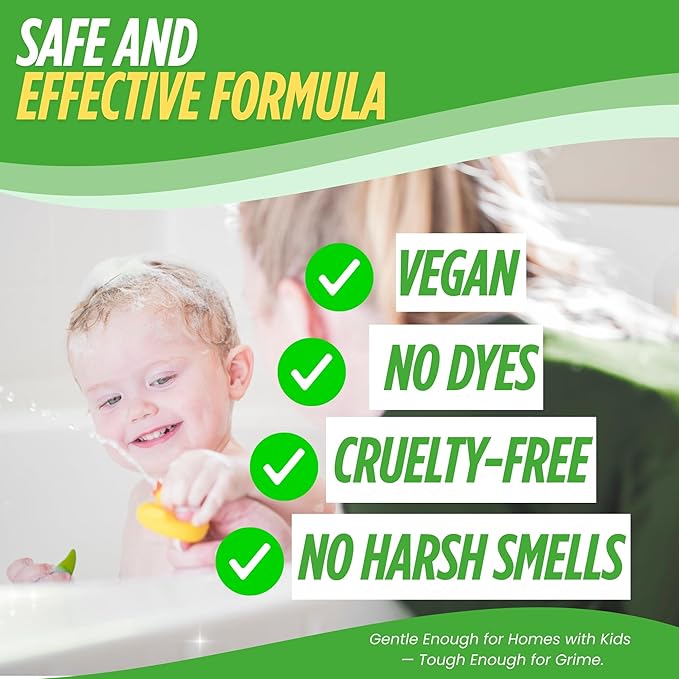 Oh Yuk Tub and Tile Cleaner – Combo Pack with Spray and Concentrate Refill | Cleans Tubs, Tiles, and Shower Walls | 4X Long-Lasting Value | Biodegradable, Vegan, Cruelty-Free | Made in USA