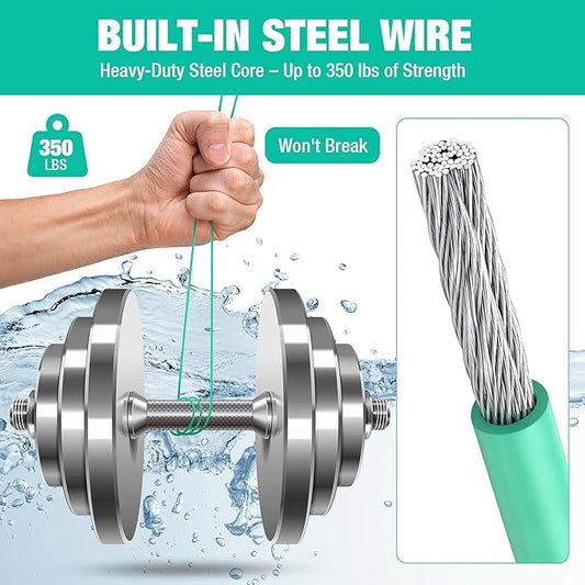 Rotating Handle Drain Snake - 40 Inch Steel Wire Hair Clog Remover, Heavy Duty Flexible Plumbing Snake for Shower, Sink, Toilet, Bathroom & Kitchen Drain Cleaner Tool