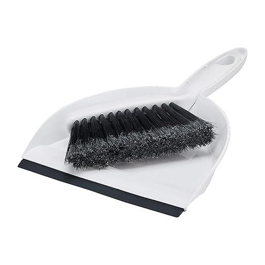 Amazon Basics Mini Brush and Dustpan Set, Pack of 2, Gray