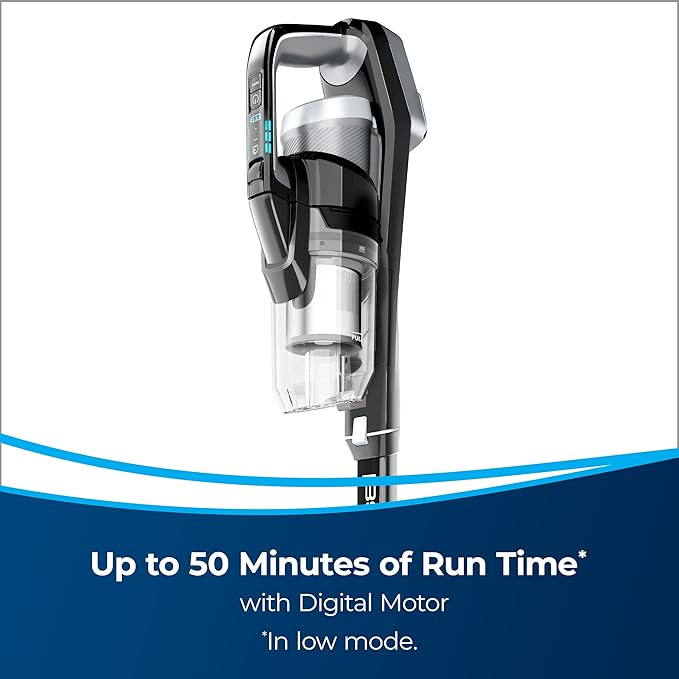 Bissell ICONPet Turbo Vacuum with Powerful Turbo Boost Suction, Tangle Free Brush Roll, & Parking Break, LED Crevice + Dusting Brush Tool, LED Motorized TurboBrush Tool, & Wall Mount. Color May Vary