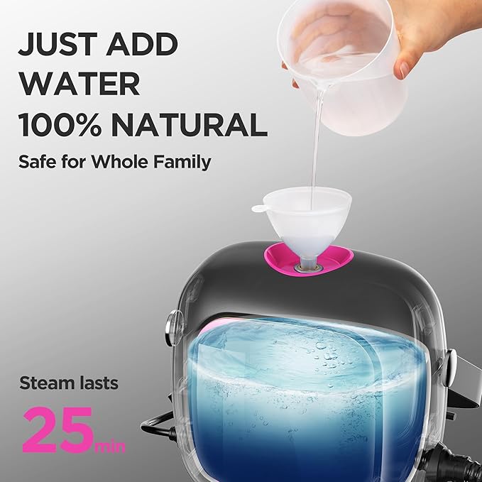 All-in-1 Steam Cleaner with 25 PSI High-Pressure Boiler, 21-Piece Accessory Kit, Portable Handheld & Floor Steamer for Tiles, Grout, Furniture and Car, Chemical-Free Deep Cleaning,3 Colors Selection