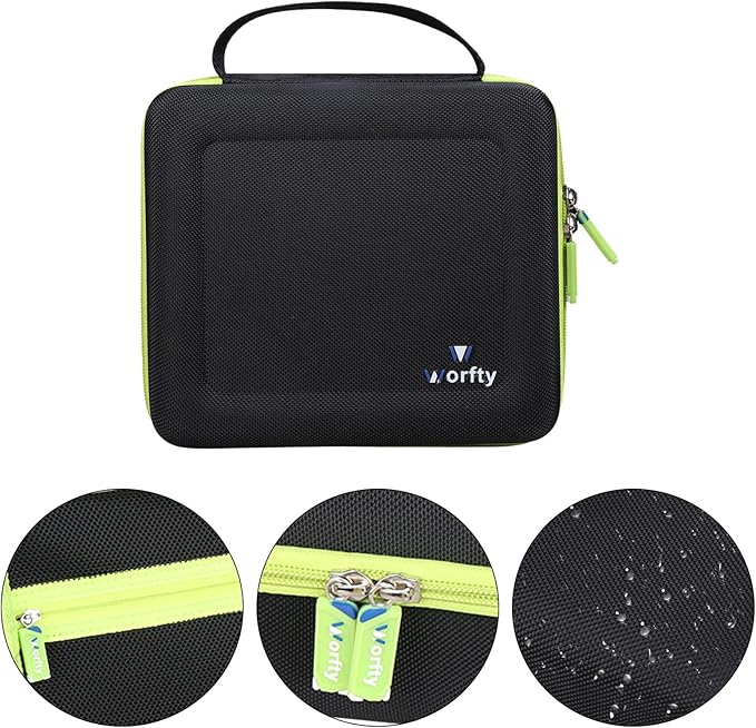 Case for CODN Handheld Car Vacuum Portable Cordless 12000PA 2 in 1 Handheld Vacuum Cleaner and Air Duster - Hard Protective Travel Carrying Storage Bag (Black-Green)