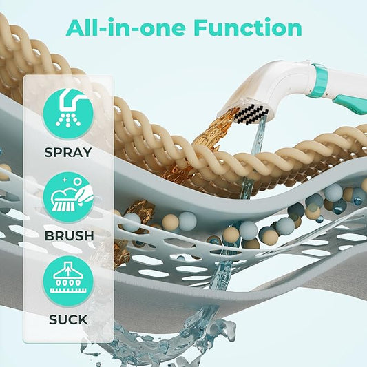 HAUSHOF Portable Carpet Spot and Upholstery Cleaner Machine, 13Kpa Powerful Suction & Spot Remover, Deep Stain Cleaning for Rug, Carpet, Car Seats, Pets, Stairs, Couches, with Cleaning Solution