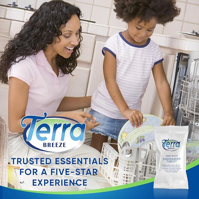 Individually Wrapped Dishwasher Tablets | Dishwasher Detergent | Dish Soap Pods | Fresh Lemon Scent | Deep Clean for Dishes | 200 Count Bulk for Vacation Rentals and Extended Stay Hotels