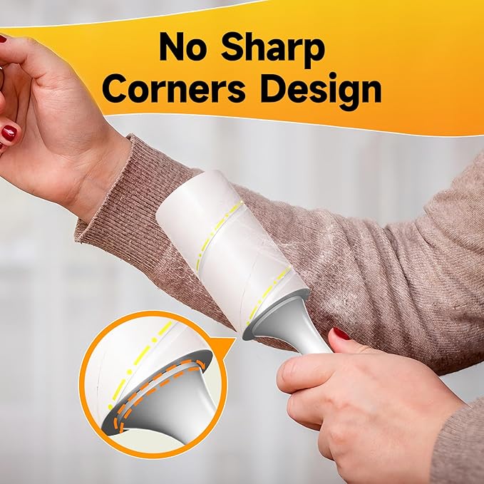 Lint Roller, 800-Sheet Extra Sticky Rollers for Pet Hair, 4 Handles, Value Pack for Dogs, Cats, Clothes, Carpet, Furniture