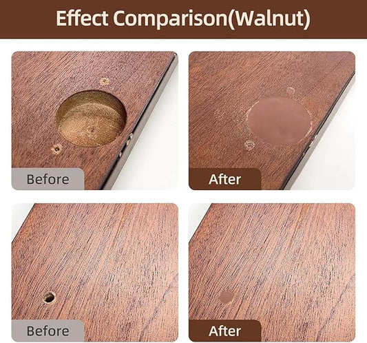 32oz Wood Filler Putty - Walnut Paintable Furniture Repair Kit for Quickly Fixing Broken and Defective Wooden Items, MQNZ-09