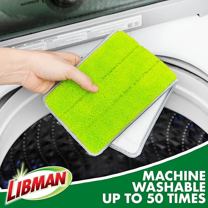 Libman Rinse 'n Wring Mop and Bucket System | Microfiber Floor Mop | Hardwood Floor Cleaner | Wet & Dry Mop | Clean & Dirty Water Chambers | Power Blades | 1 Total Microfiber Pad