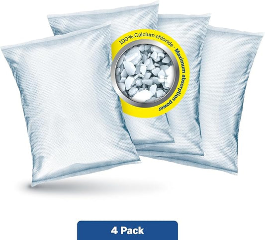 HUMYDRY Moisture Absorber Refills for 15.9 Oz Dehumidifier Device, Pack of 4 Unscented Humidity Absorber Bags, Non Electric Humidity Absorber For Home Closets Bathrooms RVs and Medium Enclosed Spaces