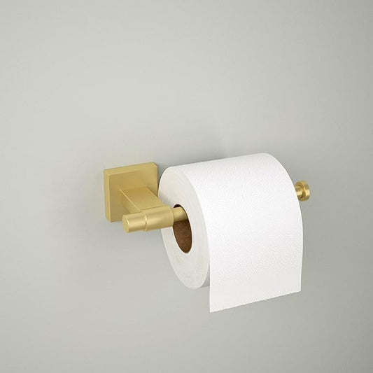 Franklin Brass Maxted (1-Pack) Toilet Paper Holder Modern Gold European Single Post Tissue Roll Rod, Organization & Storage, Wall Mounted Bathroom Accessories MAX51-MG