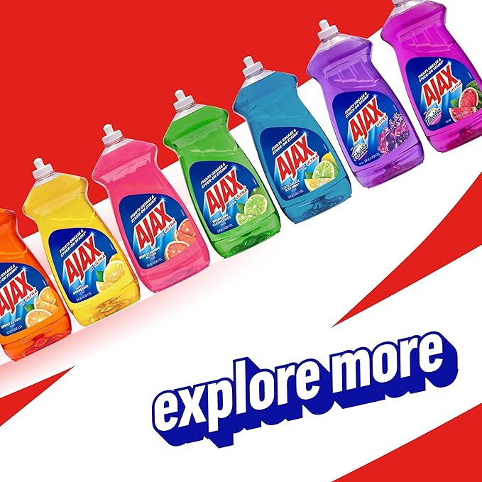 Ajax Ultra Liquid Dish Soap Orange Scent, Triple Action, 90 fl oz Bottle