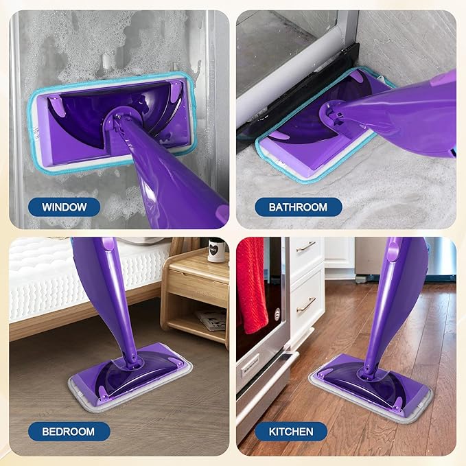Microfiber Mop Pads Compatible with WetJet, Reusable Wet and Dry Replacement Pads Swiffer Wet Pads for All Floor Types Cleaning (8 Pack)