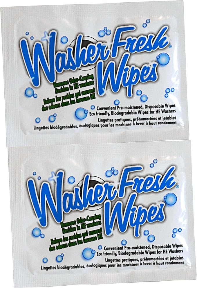 Washing Machine Cleaner, Cleans Front Load and Top Load Normal or High Efficiency Washers, 2 PowerPac Dissolving Pouches and Cleaning Wipes (4-Pack)