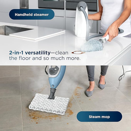 Shark Lift-Away 5-in-1 Steam Mop with Detachable Handheld Steam Cleaner, for Whole Home Cleaning including Sealed Hard Floors, Kitchens, Bathrooms, Upholstery, Cars, Grout & more, Blueberry, S3972BRN