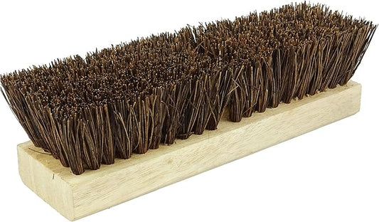 Weiler 44026 Heavy Duty Deck Scrub Brush with Natural Palmyra Bristles for Wooden Decks, Conrete Patios, and Other Rough Surfaces