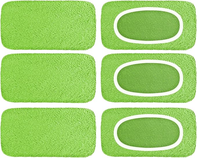6Pcs Reusable Microfiber Mop Pads Compatible with Swiffer Sweeper Mops, Wet Sweeping Cloths & Dry Mopping Cloths, Washable Mop Pads for Surface/Hardwood Floor Cleaning (Not Fit to Swiffer Wetjet, XL)