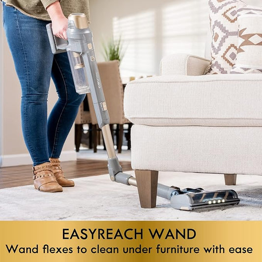 Kenmore Elite DS4095.01 CSV Max Upgrade Brushless Cordless Stick Vacuum with EasyReach Wand, HEPA Filter & LED Headlight, Converts to Lightweight Handheld for Hardwood Floors, Carpet & Pet Hair, Gold