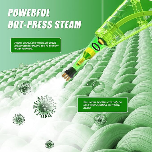 3BAR Steam Cleaner, 2200W Handheld Steam Cleaner whit 8 Accessories for Home Use, Fast Heat-Up in 12s, 1.2L Water Tank, Car-Portable Handheld Steamer for Cleaning Kitchen, Bathroom, Grout, Car