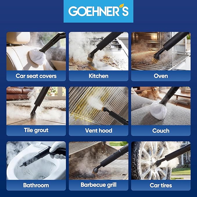 ๐๐ฉ๐ ๐ซ๐๐๐๐ Handheld Steam Cleaner for Home, 230ยฐF/3.5Bar High Pressure Hand held Steam Cleaner for Car Detailing with 13ft Cord, 30s Heats Portable Steamer for Cleaning Grout Tile Bathroom Wall