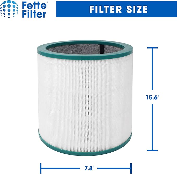 Fette Filter - 2 Pack of Air Purifier True Premium Grade Filters Compatible with Dyson Tower Purifier Pure Cool Link TP00, TP01, TP02, TP03, BP01, AM11 Models. Compare to Part # 968126-03