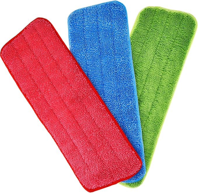 6 Pieces Microfiber Cleaning Pads Reveal Mop 16 to 18 inch Fit for Most Spray Mops and Reveal Mops Washable (16.5 x 5.5 inch)