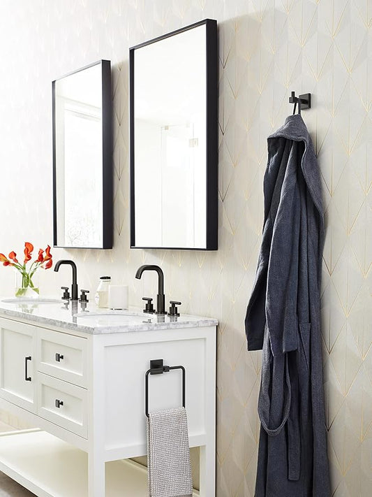 Amerock BH36072 Appoint 7-1/16" Wall Mounted Towel Ring - Matte Black