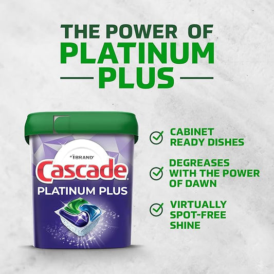 Cascade Platinum ActionPacs Dishwasher Detergent Pods, Fresh, 11 Count