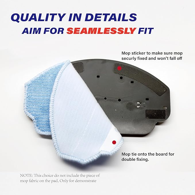 Robot Vacuum Mop Pads Replacement Parts Fit for MAMNV BR150/BR151, for ZCWA BR150/BR151, for ONSON BR150/BR151, for GTTVO BR150/BR151, for MANVINS G20 (1PC-MOP PAD)