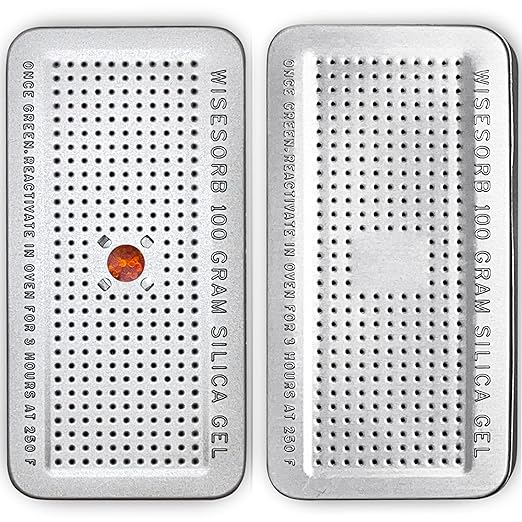 100 Gram 30 Pack Indicating Silica Gel Canister, Gun Safe Dehumidifier (Orange to Green), Reusable Desiccant Canister Dehumidifier
