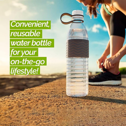 Copco Hydra 20 oz Tritan Water Bottle with Spill Resistant Lid & Non-Slip Sleeve - BPA-Free, Dishwasher Safe, Fits in Cup Holders, Great for Gym, Travel, Office - Durable & Lightweight (Grey)