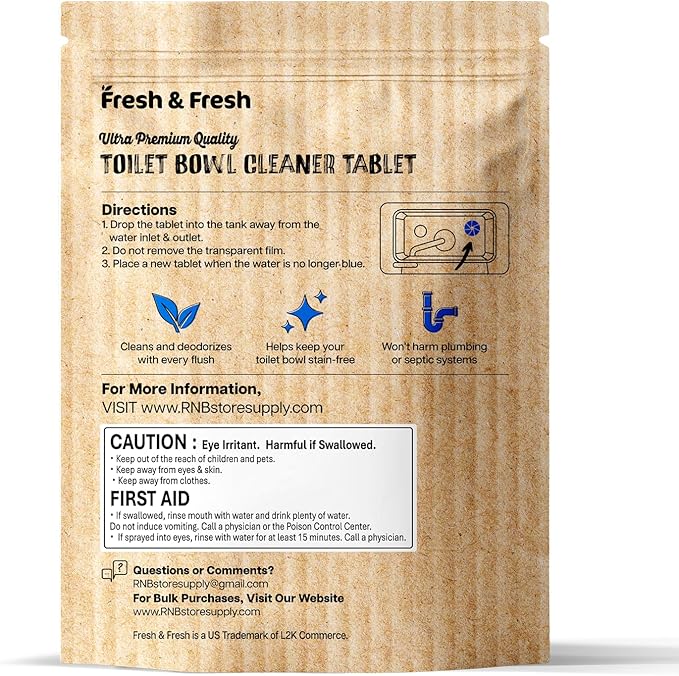 Disposable Toilet Bowl Cleaners(15 Tablets) Odor Eliminator, Fresh Scent, Multipurpose Residential and commercial Toilet Cleaners 2-3 week Lasting Toilet Bowl Cleaner