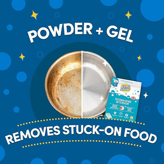 Lemi Shine Natural Dishwasher Detergent Pods with Dishwasher Cleaner Pouch - Eco Friendly Cleaning Supplies - 31.8 oz (65 Count)