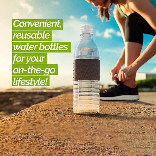 Copco Hydra Water Bottle with Spill-Resistant Lid, 16.9 oz - Reusable Tritan Non-Slip Sleeve, Twist-Open Body - BPA-Free, Leak-Proof, Durable & Portable for Gym, Office, School (Gray)