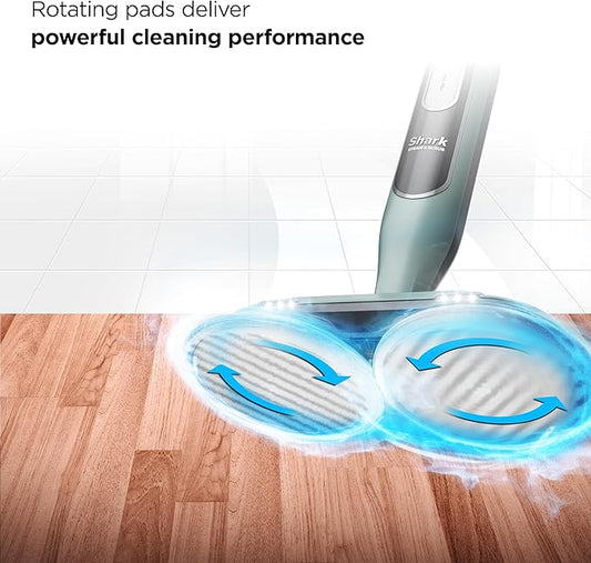 Shark Steam & Scrub Steam Mop, All-in-One Scrubbing and Sanitizing Hard Floor Cleaner, LED Headlights, 4 Dirt Grip Soft Scrub Pads Included, XL Water Tank, Swivel Steering, Hawaiian Grey, S8001