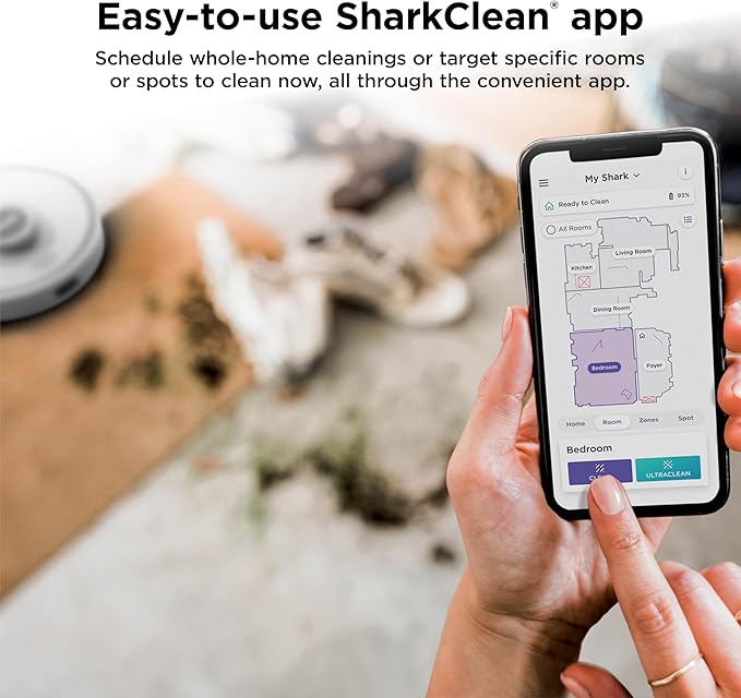 Shark AI Ultra Voice Control Robot Vacuum with Matrix Clean Navigation, Home Mapping, 60-Day Capacity, XL Self-Empty Base for Homes with Pets, Carpet & Hard Floors, Cool Grey