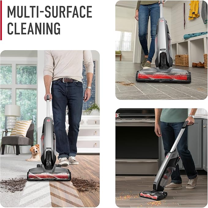 Hoover ONEPWR Evolve Pet Cordless Vacuum Cleaner, Black, Lightweight Stick Vac, Small Upright Vacuum Cleaner, Ideal for Pet Hair, Large Dirt Cup Capacity, Cordless Convenience