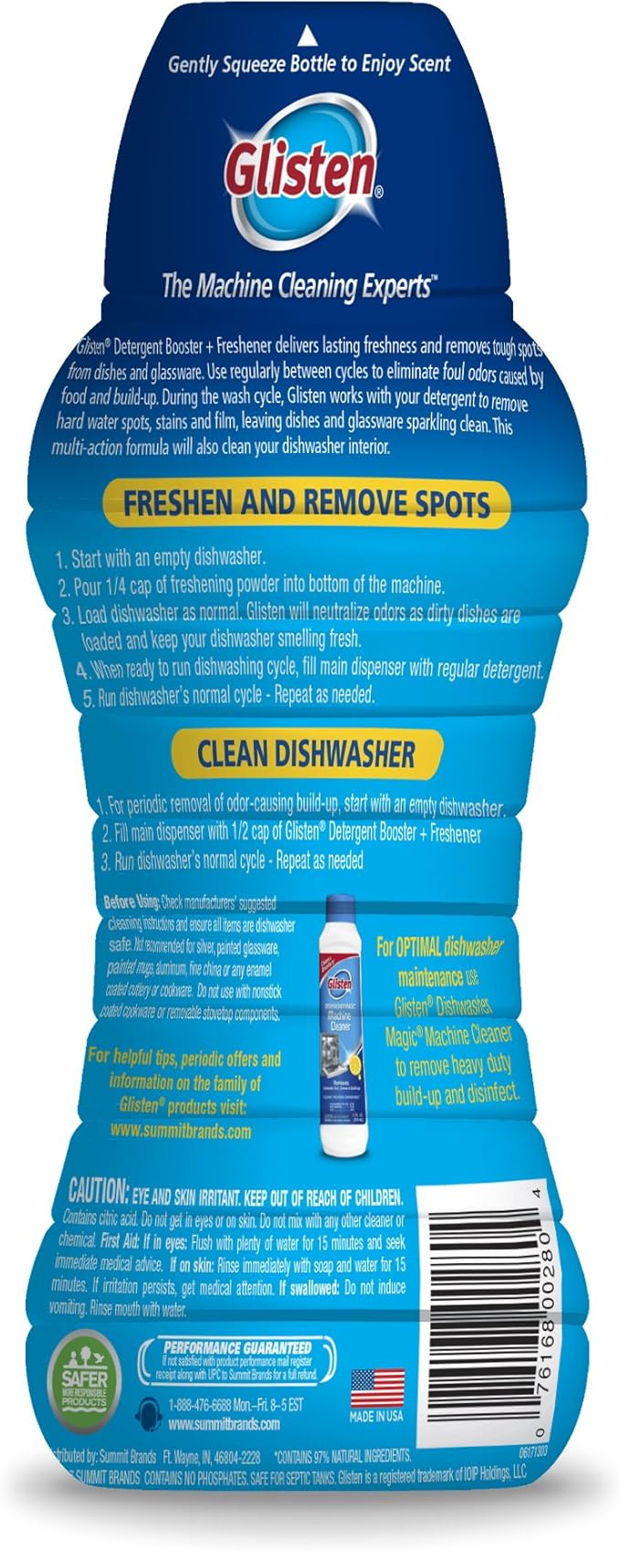 Glisten Dishwasher Detergent Booster and Freshener 4-Pack