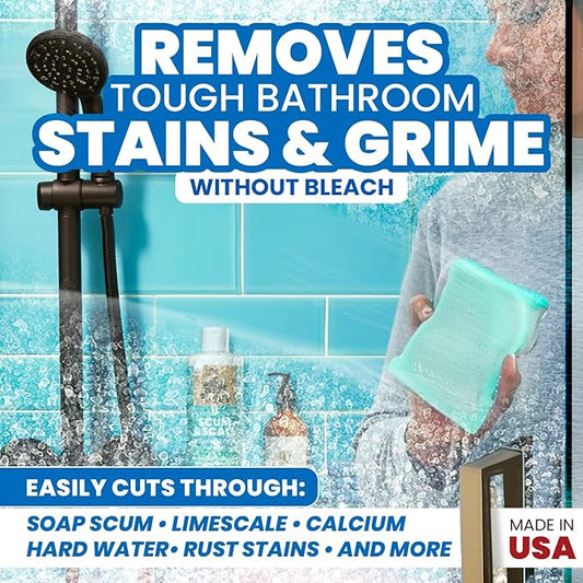 Uncle Todd's Scum & Scale Bathroom Cleaner Hard Water Stain & Soap Scum Remover – Bleach-Free, Heavy Duty Calcium Lime Rust Cleaner for Shower, Glass, Toilet, Tub & Sink – 16oz