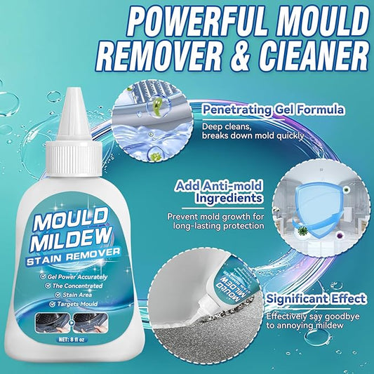 Bondtech HomeMold Stain Remover Gel, 8 Fl Oz Heavy Duty Stain Cleaner for Washing Machine Seal, All-Purpose Cleaning for Bathroom, Grout, Shower, Kitchen, Wall