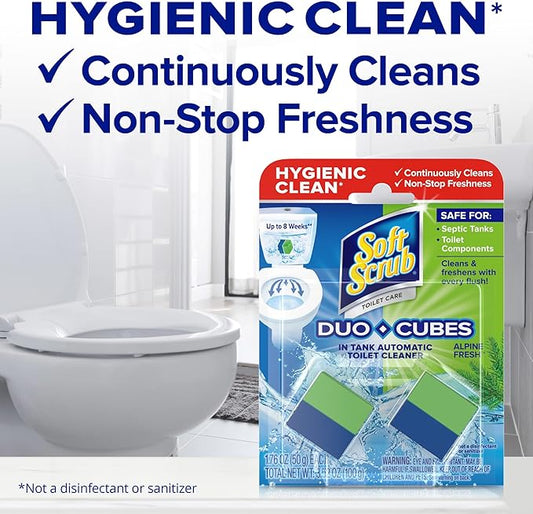 Soft Scrub in-Tank Toilet Cleaner 2ct Duo-Cubes, Alpine Fresh (Pack of 7)