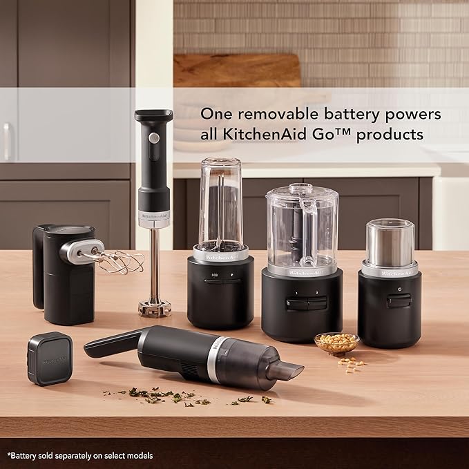 KitchenAid Go™ Cordless Kitchen Vacuum - Battery Sold Separately, KKVR100, Black Matte