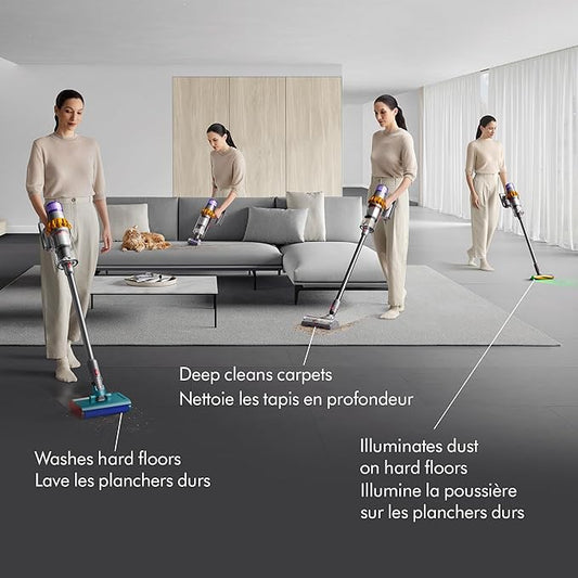 Dyson V15s Detect Submarine Wet Dry Vacuum, Yellow/Nickel