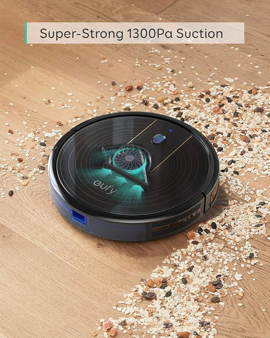 eufy by Anker, BoostIQ RoboVac 15C, Wi-Fi, Upgraded, Super-Thin, 1300Pa Strong Suction, Quiet, Self-Charging Robotic Vacuum Cleaner, Cleans Hard Floors to Medium-Pile Carpets (Black)