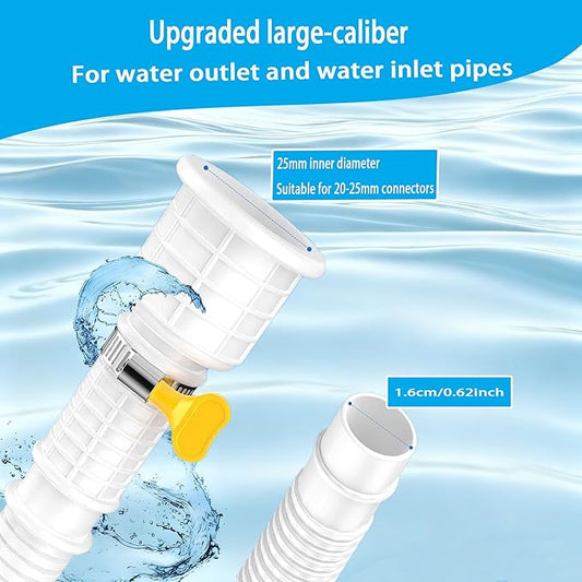 Dehumidifier Hose, Universal Portable AC Drain Hose & Mini Split Drain Hose - 2-Pack 13FT AC Drainage Line Extension Compatible with Arctic King Portable Air Conditioner (Cut-to-Fit with 4 Clamps)