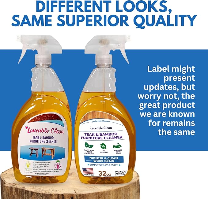 EcoDecors 24 pz. Teak Oil Protective Teak Sealer Wood Oil Indoor/Outdoor and Teak Cleaner Protective Teak Wood Restorer Eco Household Wood Furniture Cleaner Spray Bottle