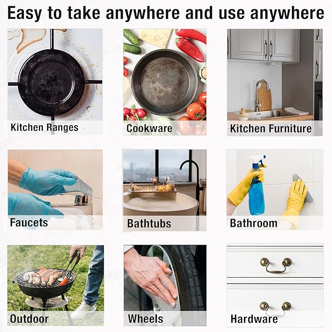 Daily Dish Scrubber Sheet Non-Scratch Household Disposable Cleaning Sponges | Recyclable, Eco-Friendly & Perfect for Kitchen, Home Cleaning and Outdoor Use (1, Navy)