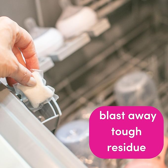 Dapple Baby Dishwasher Pacs, Hypoallergenic Dishwasher Pods Powered by Plants, Removes Milk Residue & Odor on Dishes, Baby Bottles & Kitchenware, Fragrance Free, 50 count