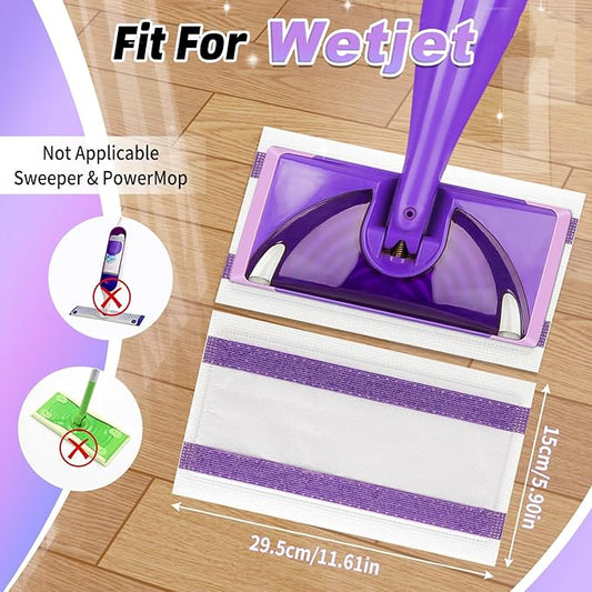 40 Count Mopping Pad for Wet Jet Mop Disposable Wetjet Pads Refills Replacement for Wet Pads Refill Compatible with Wet Jet Pads Thickness & Absorbent for Household Multi-Surface
