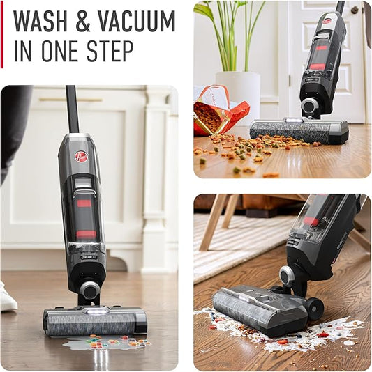 Hoover ONEPWR Streamline Cordless Hard Floor Cleaner Machine, Portable Floor Cleaning Machine, Self Cleaning System, Wash and Dry Mode, Ideal for Hardwood, Luxury Vinyl, Tile and More