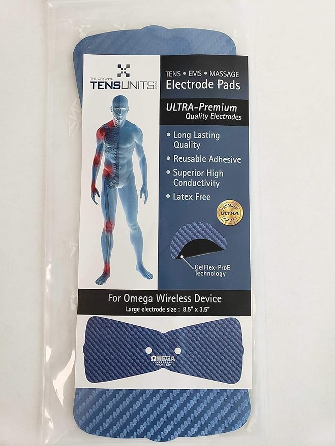 Replacement Electrode Pad 8.5" x 3.5" for EMS/TENS (5)