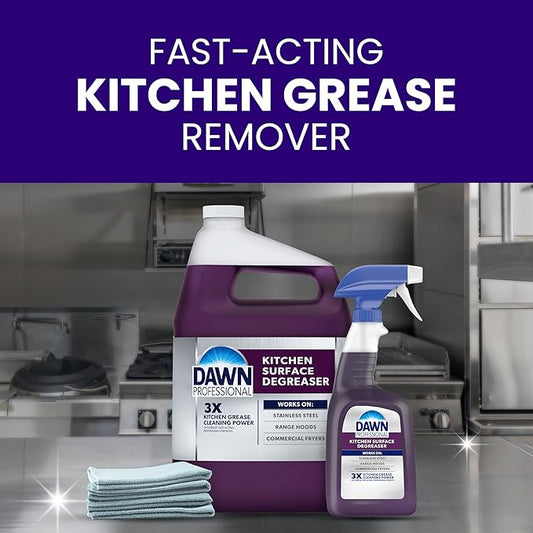 Dawn PRO Kitchen Surface Degreaser,Bulk Cleaning Spray for Oil and Grease Buildup in Commercial Kitchens,32 fl oz,(Pack of 12)